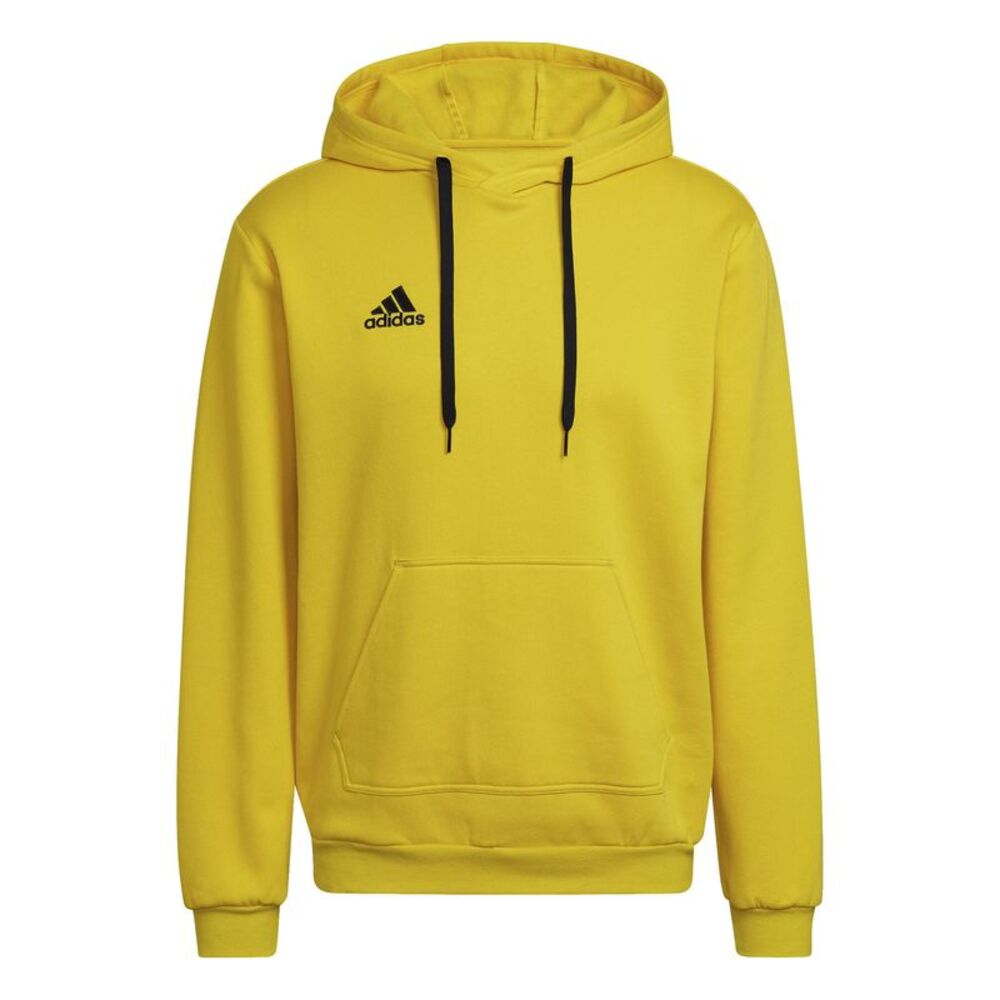 Adidas Mens Entrada 22 Cotton Blend Pullover Hoodie / Yellow/Black